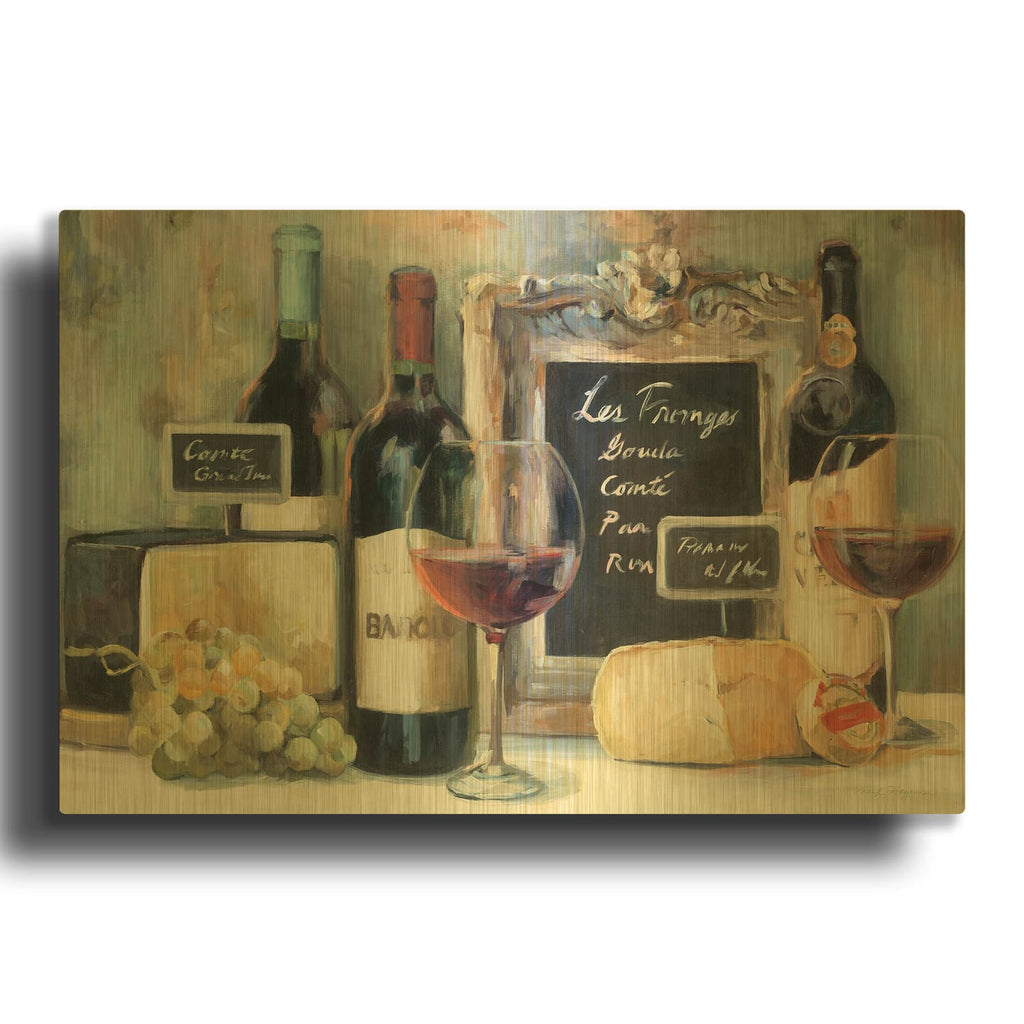 'Les Fromages' By Marilyn Borglum Gold Metal Wall Art