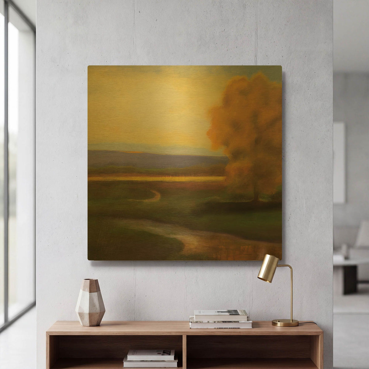 'Country' By JD Gold Metal Wall Art