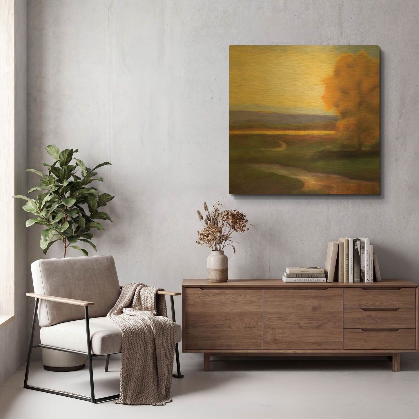 'Country' By JD Gold Metal Wall Art