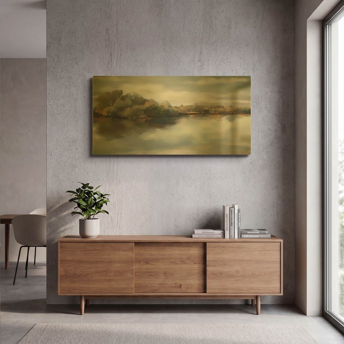 'River Fields' By JD Gold Metal Wall Art