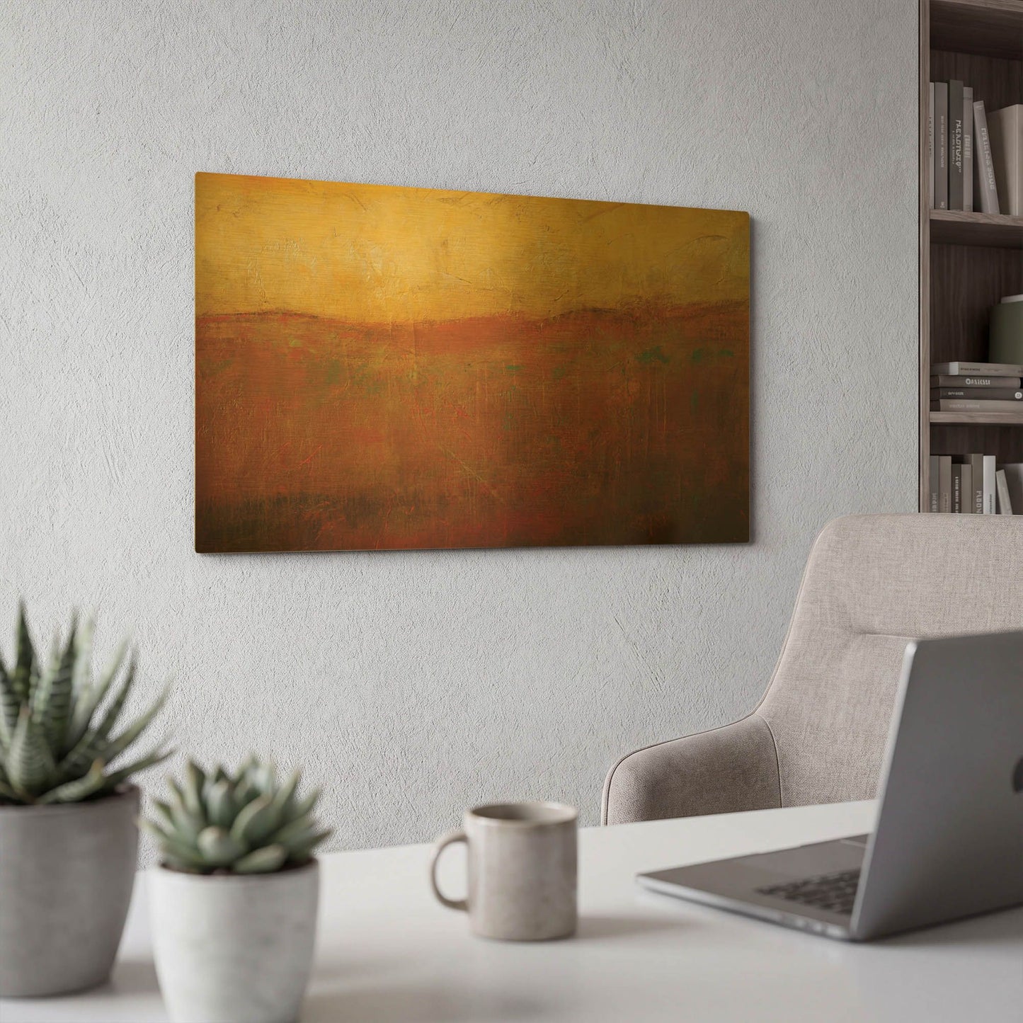 'Golden Sunrise' By JD Gold Metal Wall Art