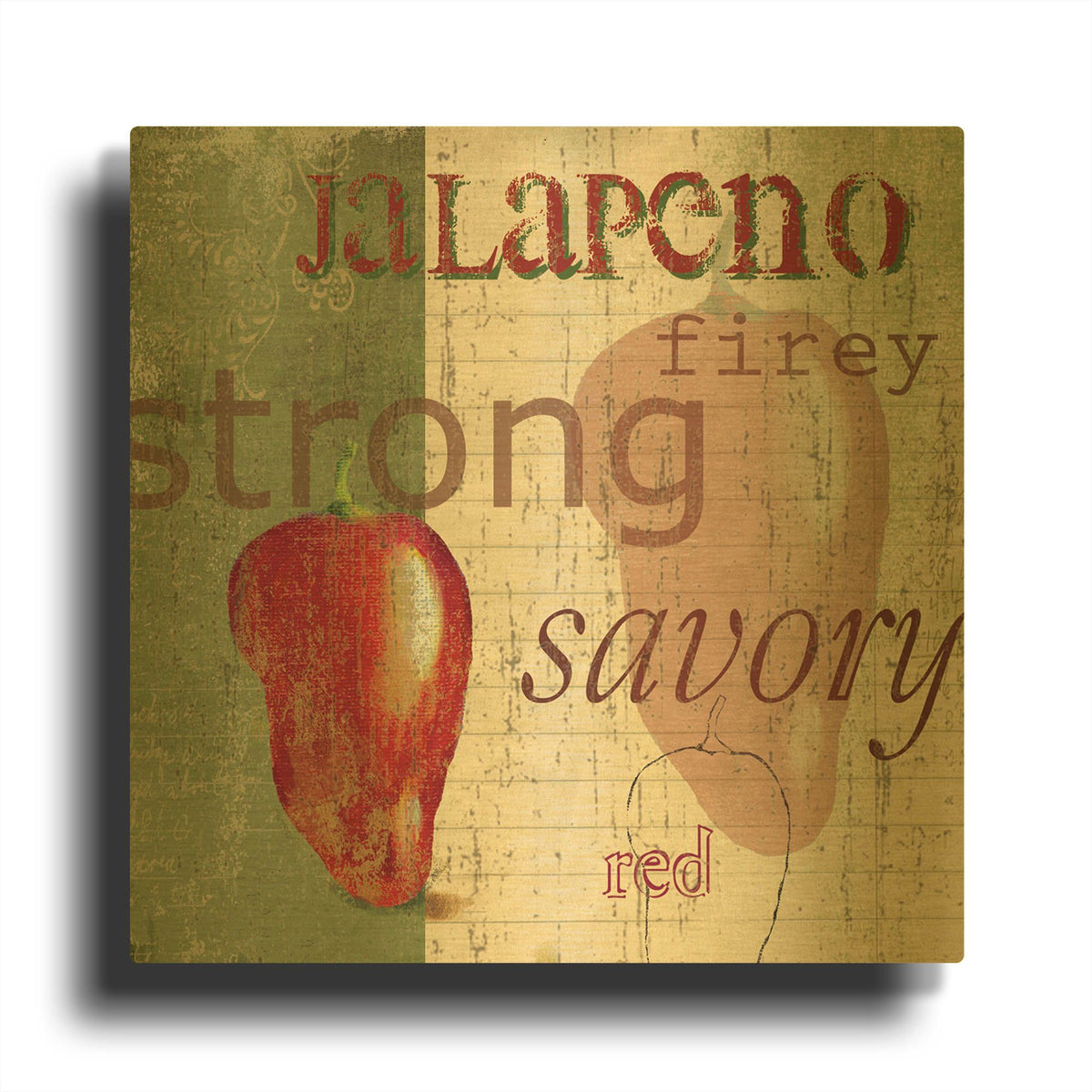 'Jalapeno' By JD Gold Metal Wall Art