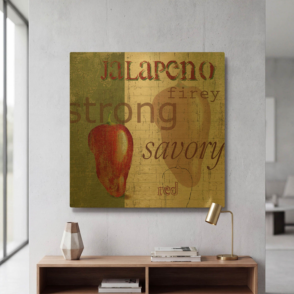 'Jalapeno' By JD Gold Metal Wall Art