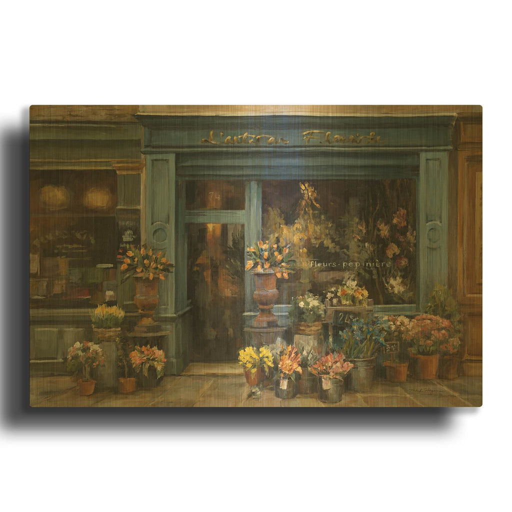 'Lartisan Fleuriste' By Marilyn Borglum Gold Metal Wall Art