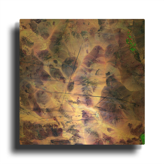 'Earth As Art Contrails' By NASA Earth As Art Gold Metal Wall Art