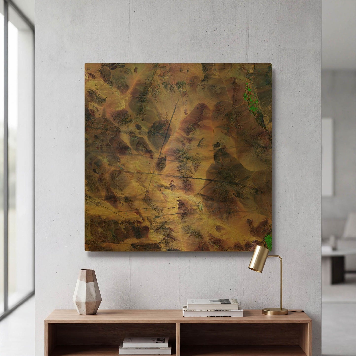 'Earth As Art Contrails' By NASA Earth As Art Gold Metal Wall Art