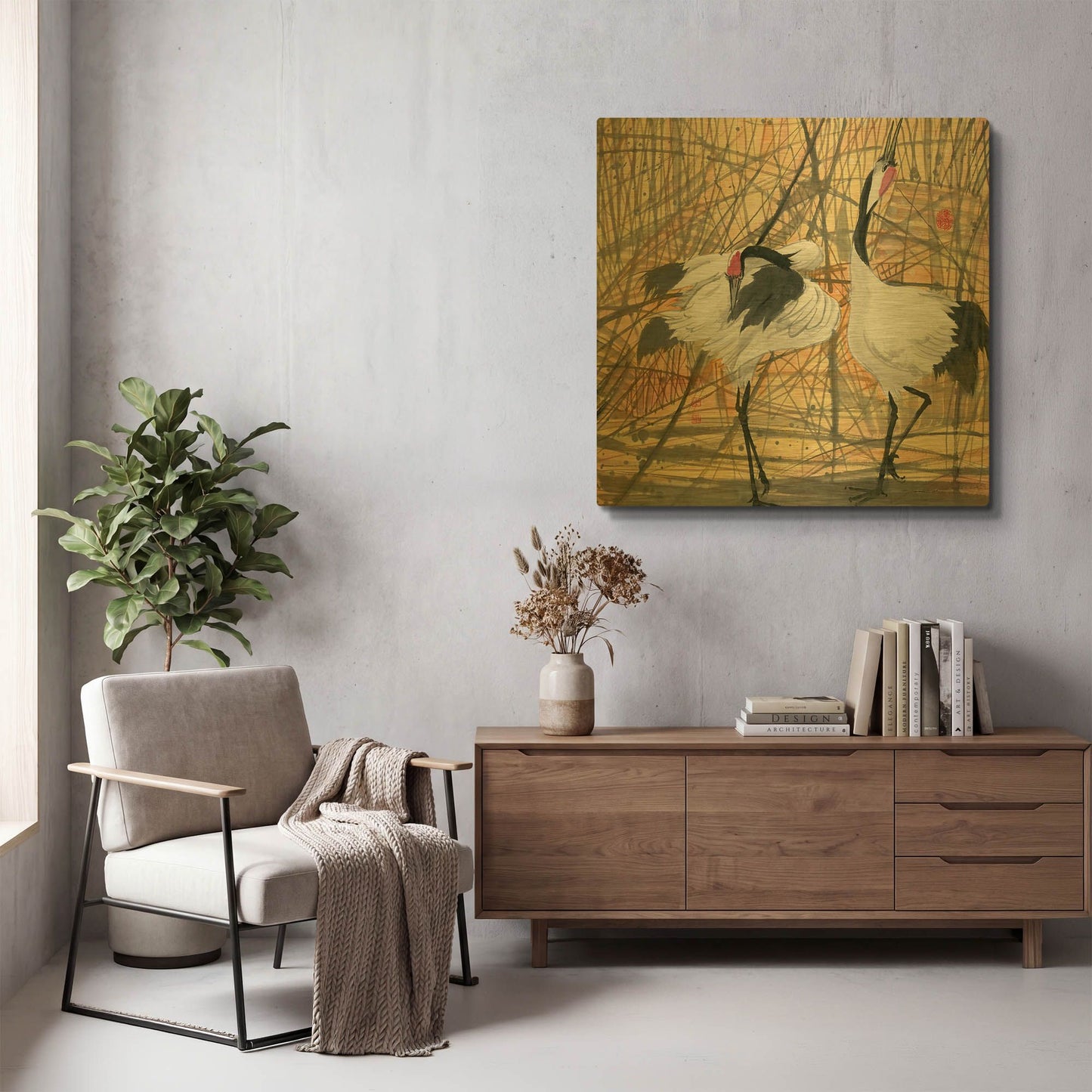 'Longevity' By River Han Gold Metal Wall Art