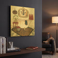 'Safari Bath II' By JD Gold Metal Wall Art
