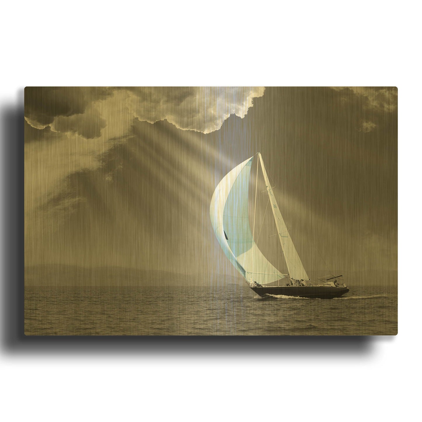 'Sailing' By JD Gold Metal Wall Art