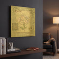 'Word 4 Live' By Viv Eisner Gold Metal Wall Art