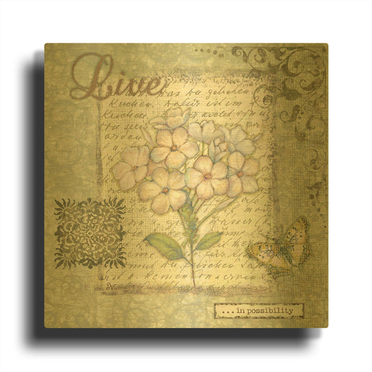 'Word 4 Live' By Viv Eisner Gold Metal Wall Art