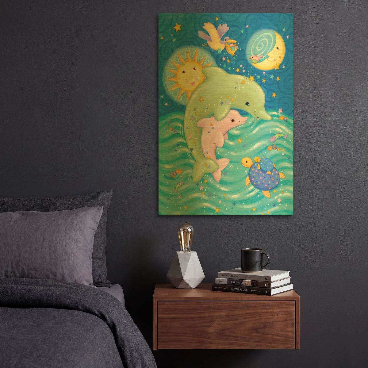 'Animal Babies 2' By Viv Eisner Gold Metal Wall Art