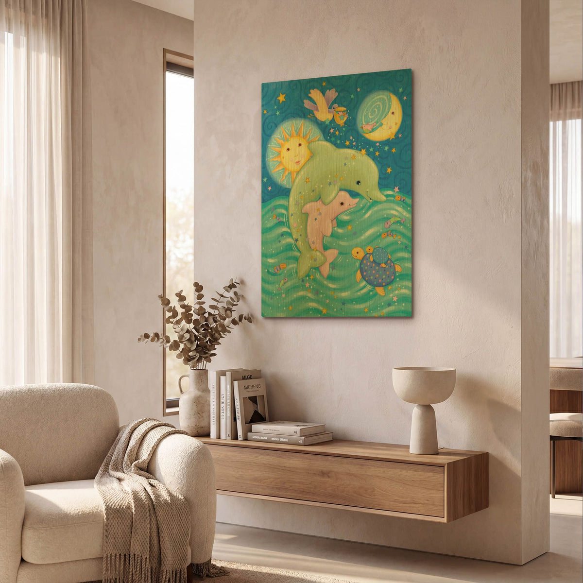 'Animal Babies 2' By Viv Eisner Gold Metal Wall Art