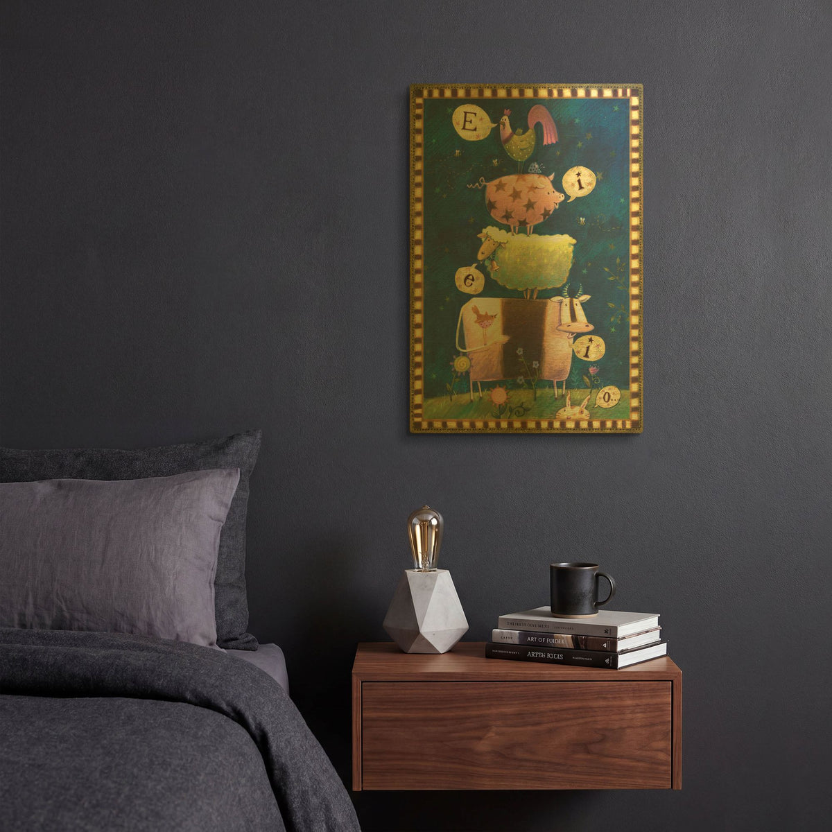 'Animal Stack' By Viv Eisner Gold Metal Wall Art