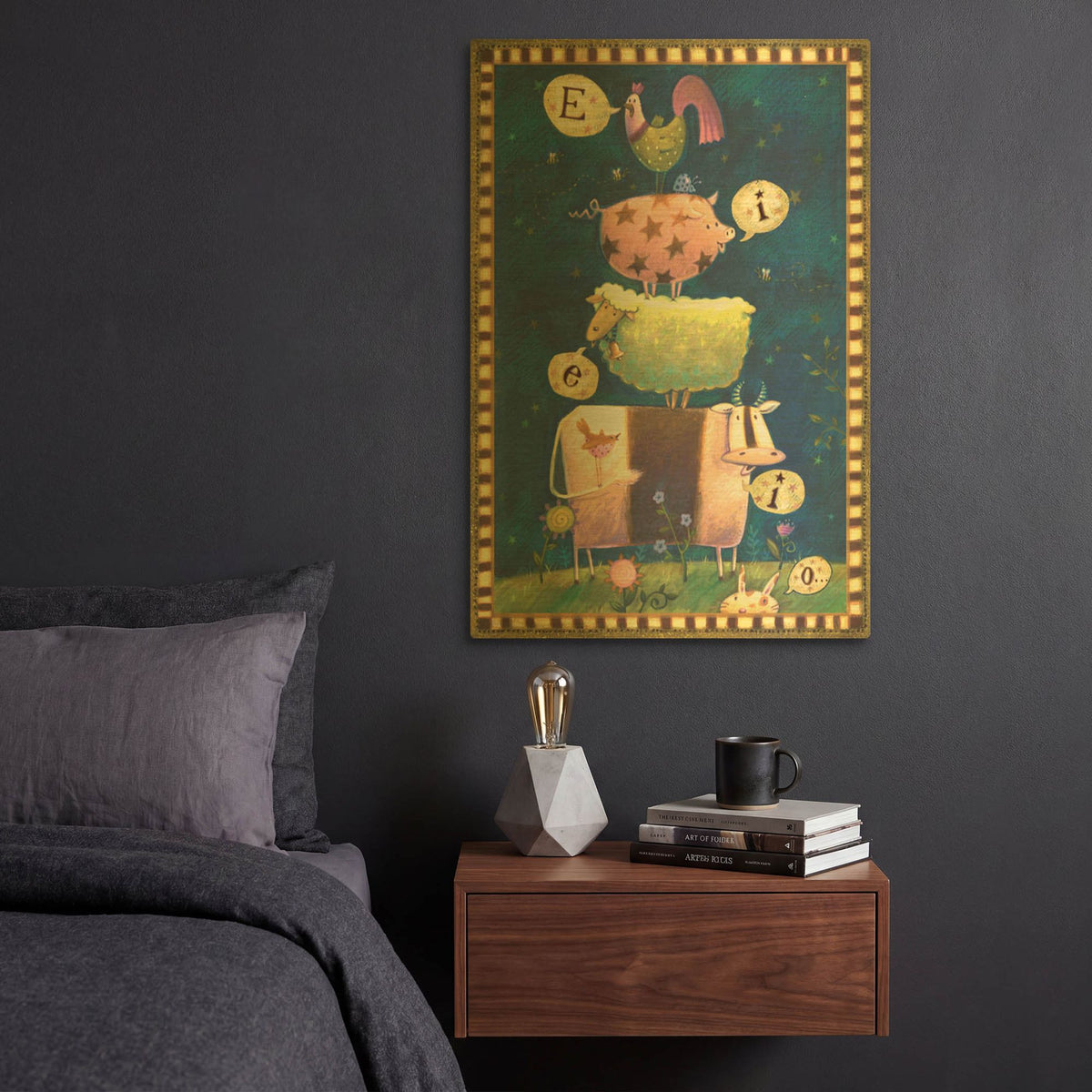 'Animal Stack' By Viv Eisner Gold Metal Wall Art