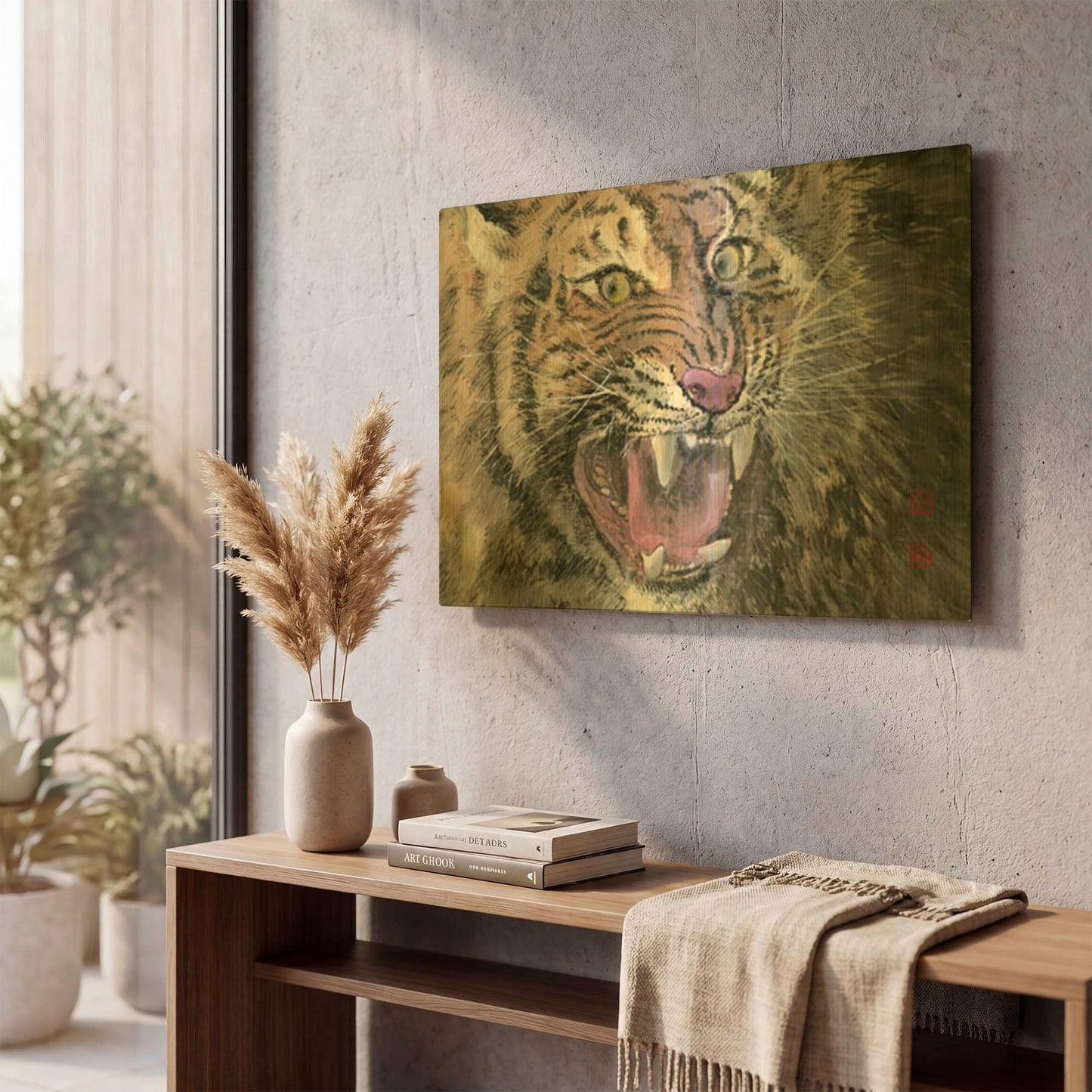 'Rage' By River Han Gold Metal Wall Art
