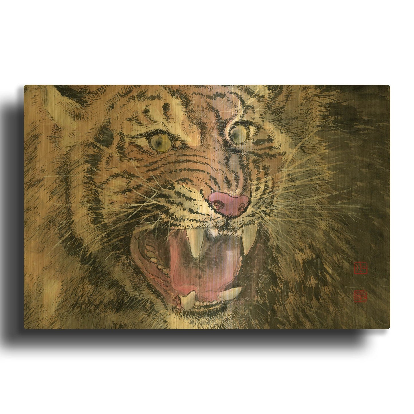 'Rage' By River Han Gold Metal Wall Art