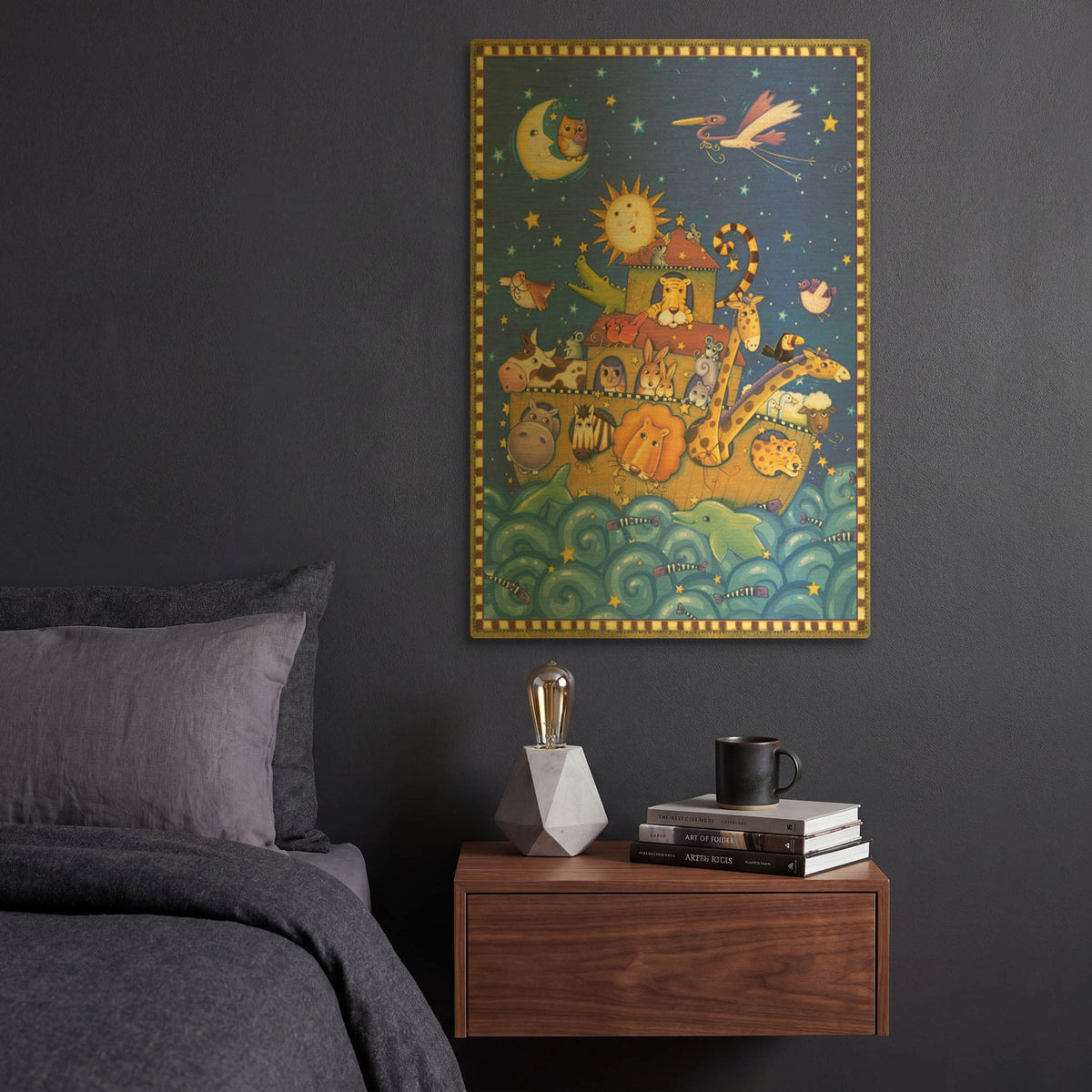 'Ark 5' By Viv Eisner Gold Metal Wall Art