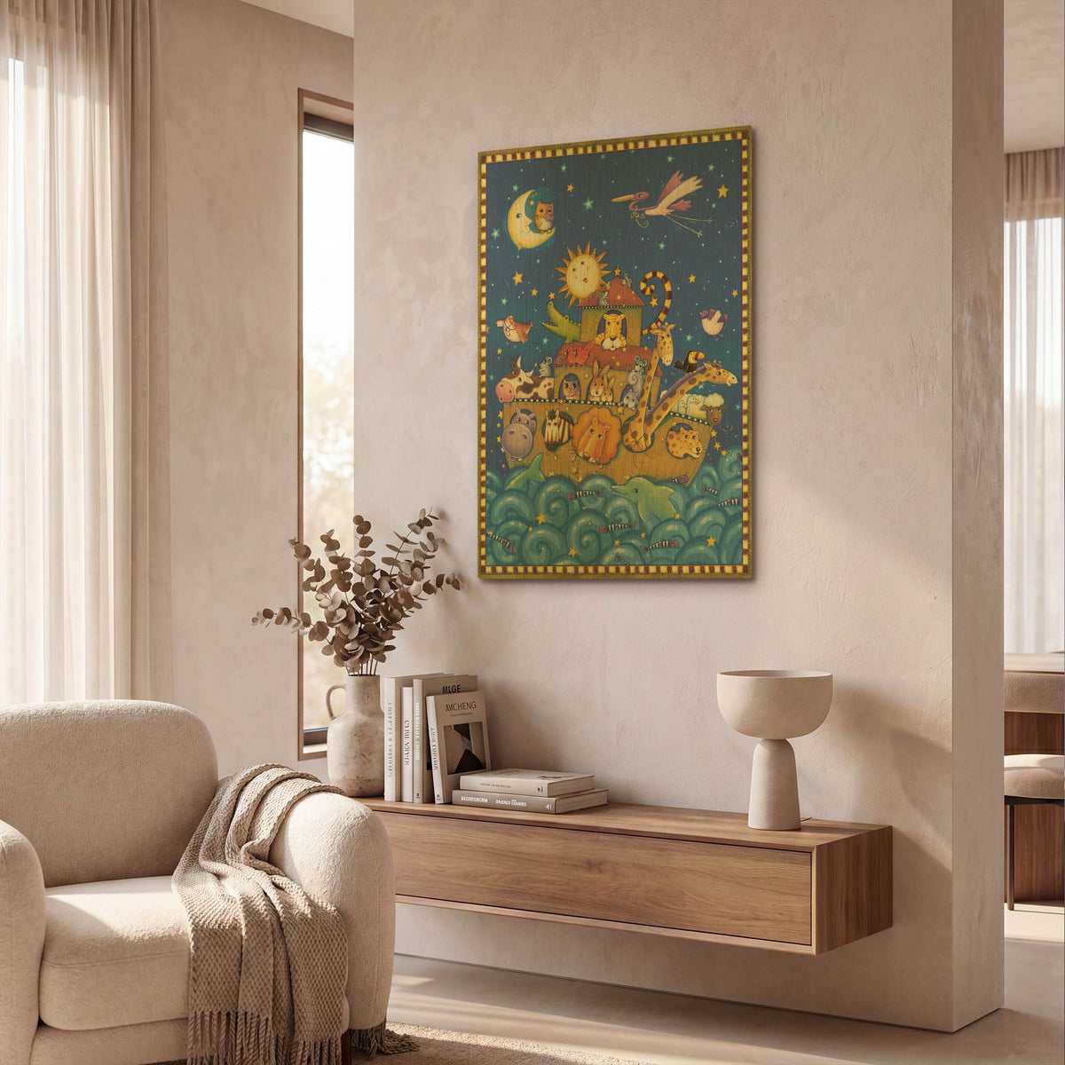 'Ark 5' By Viv Eisner Gold Metal Wall Art