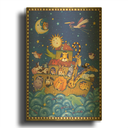 'Ark 5' By Viv Eisner Gold Metal Wall Art