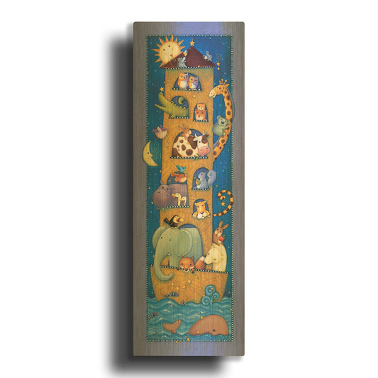 'Ark 6' By Viv Eisner Gold Metal Wall Art