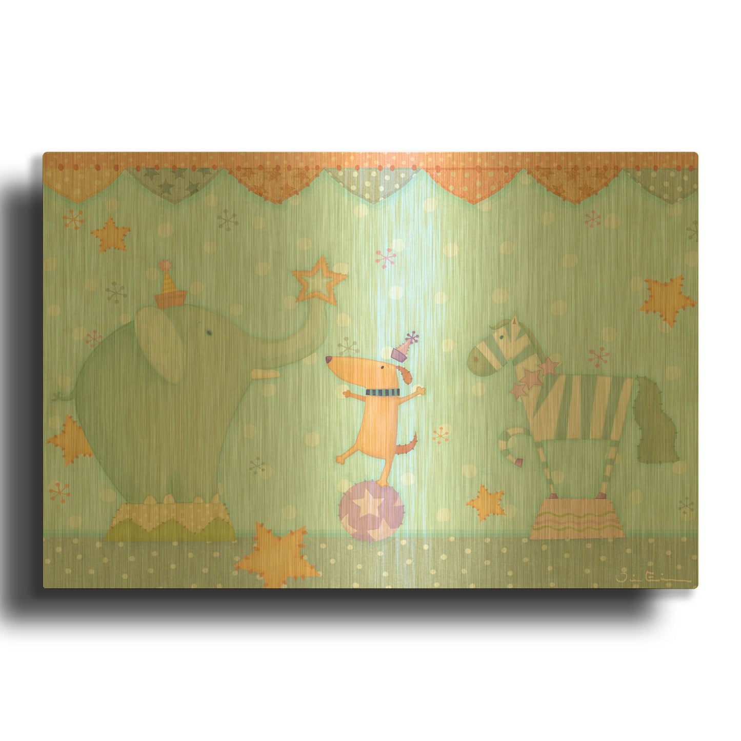 'Big Top' By Viv Eisner Gold Metal Wall Art