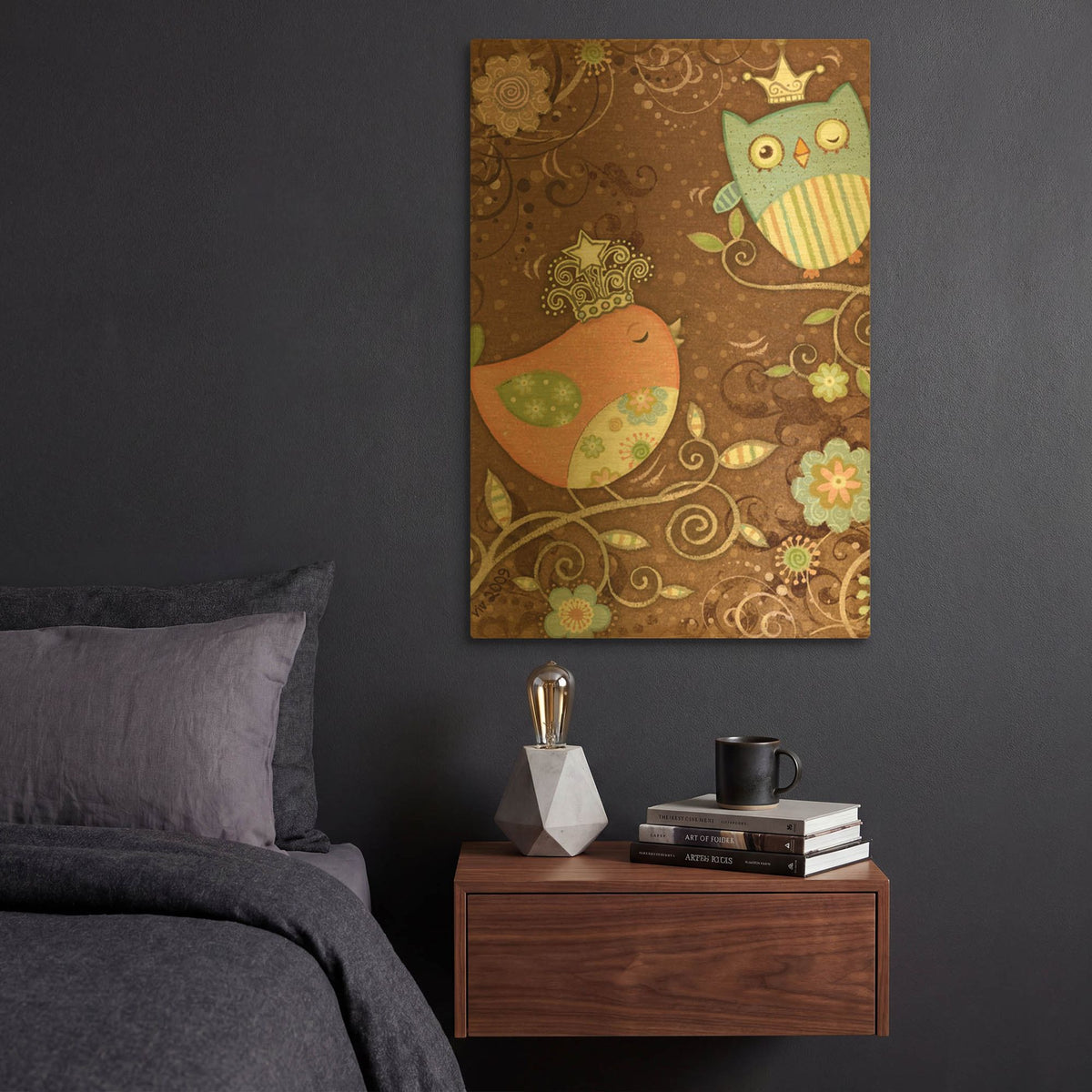 'Prince And Princess' By Viv Eisner Gold Metal Wall Art