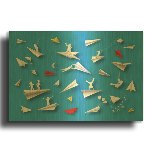 'Paper Planes' By LUXE Gold Metal Wall Art
