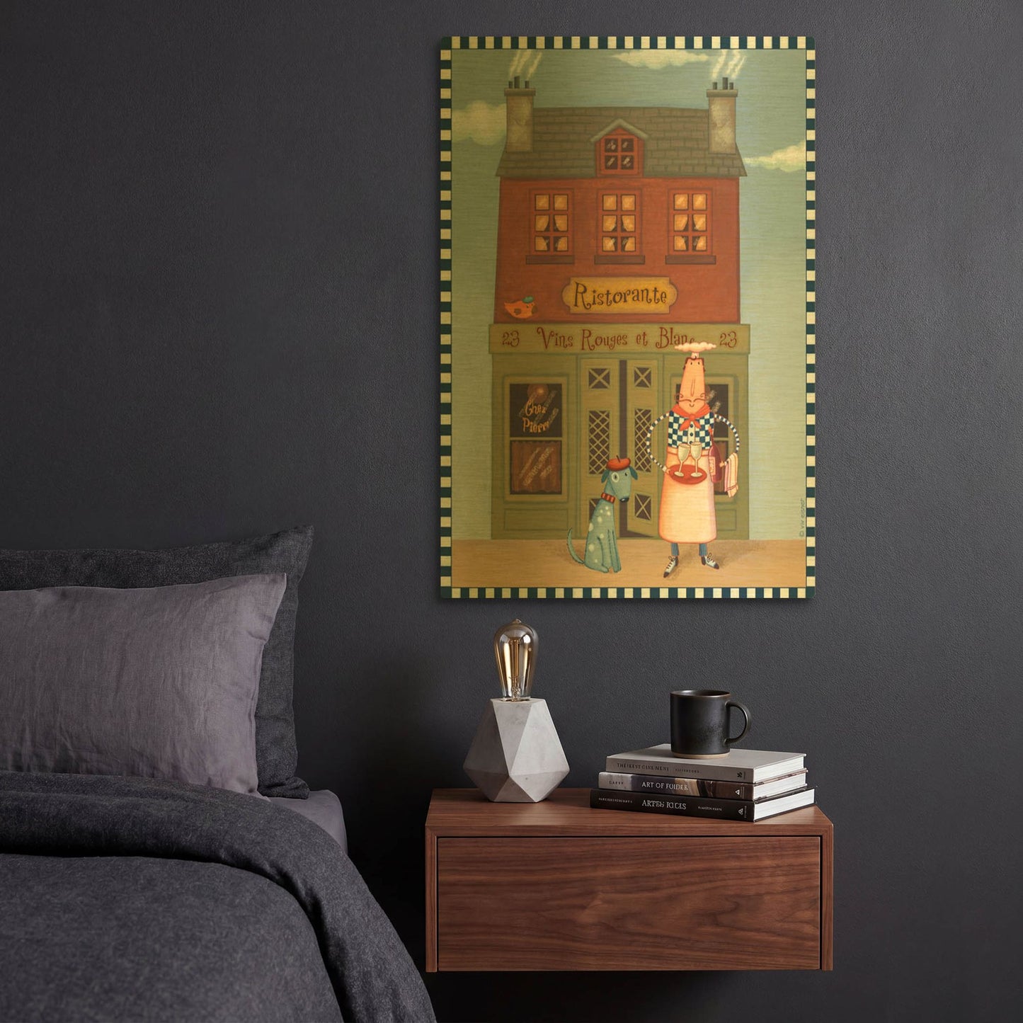 'Chef 8 Ristorante' By Viv Eisner Gold Metal Wall Art