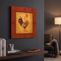 'Rooster 1' By Viv Eisner Gold Metal Wall Art