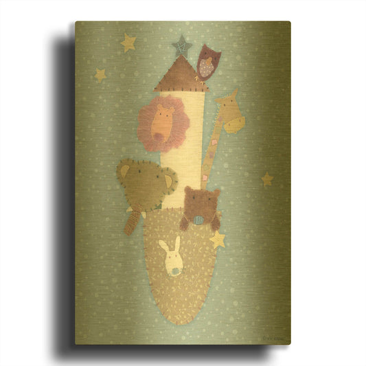 'Patchwork Ark' By Viv Eisner Gold Metal Wall Art