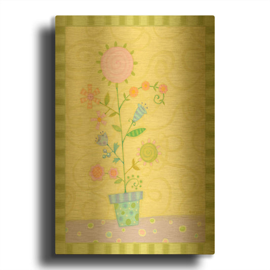 'Heart Flower' By Viv Eisner Gold Metal Wall Art