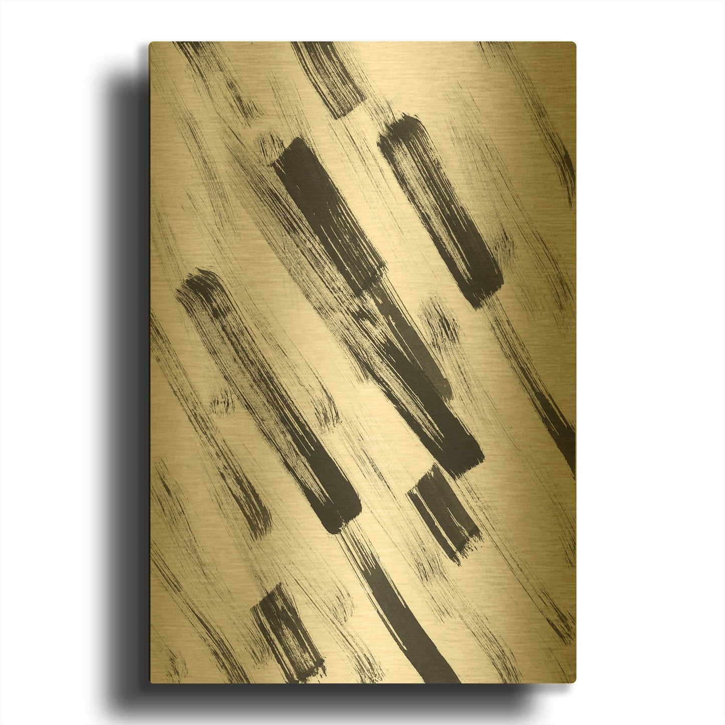 'Black and White Strokes North East' By Natasha Gold Metal Wall Art
