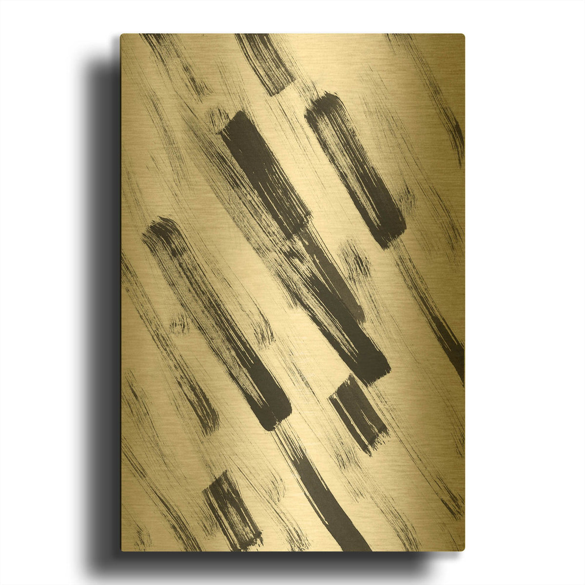 'Black and White Strokes North East' By Natasha Gold Metal Wall Art
