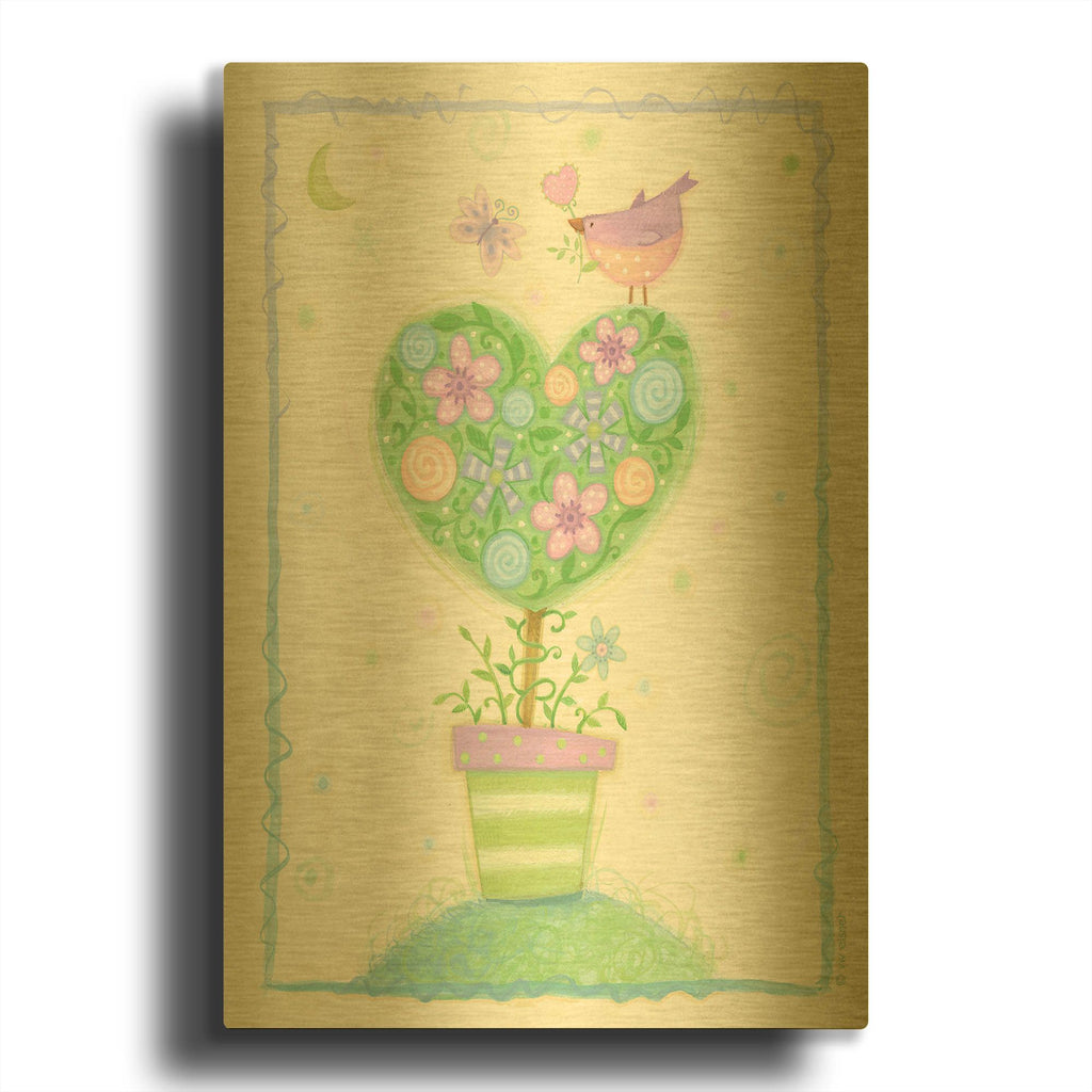 'Heart Tree' By Viv Eisner Gold Metal Wall Art
