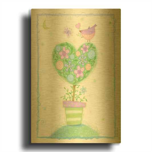 'Heart Tree' By Viv Eisner Gold Metal Wall Art