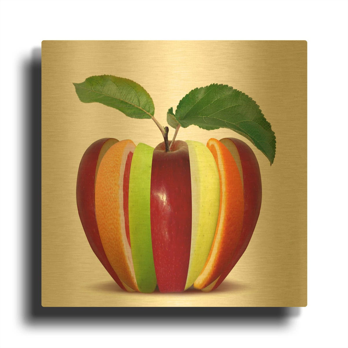 'Fruitfully' By Luxe Gold Metal Wall Art