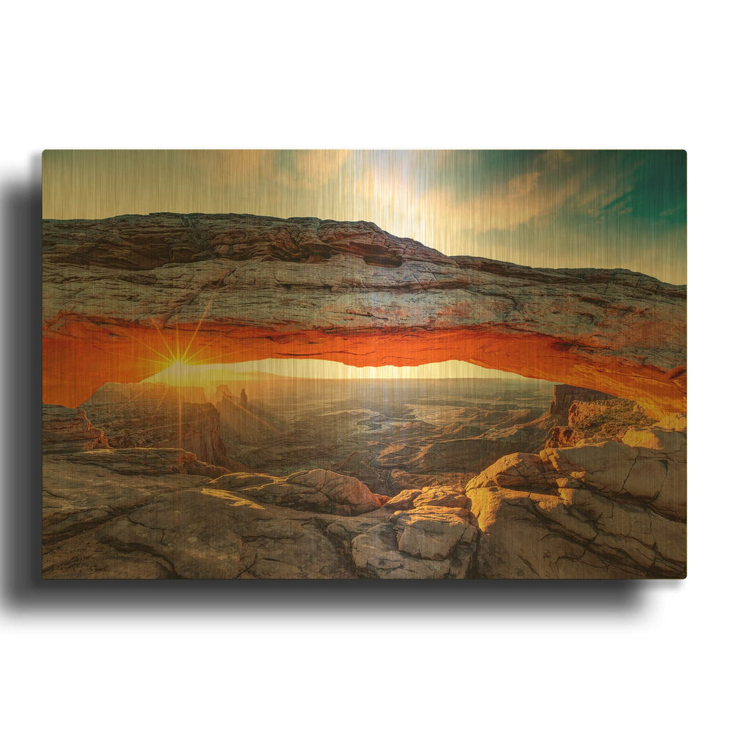 'Sunset Canyon' By Luxe Gold Metal Wall Art