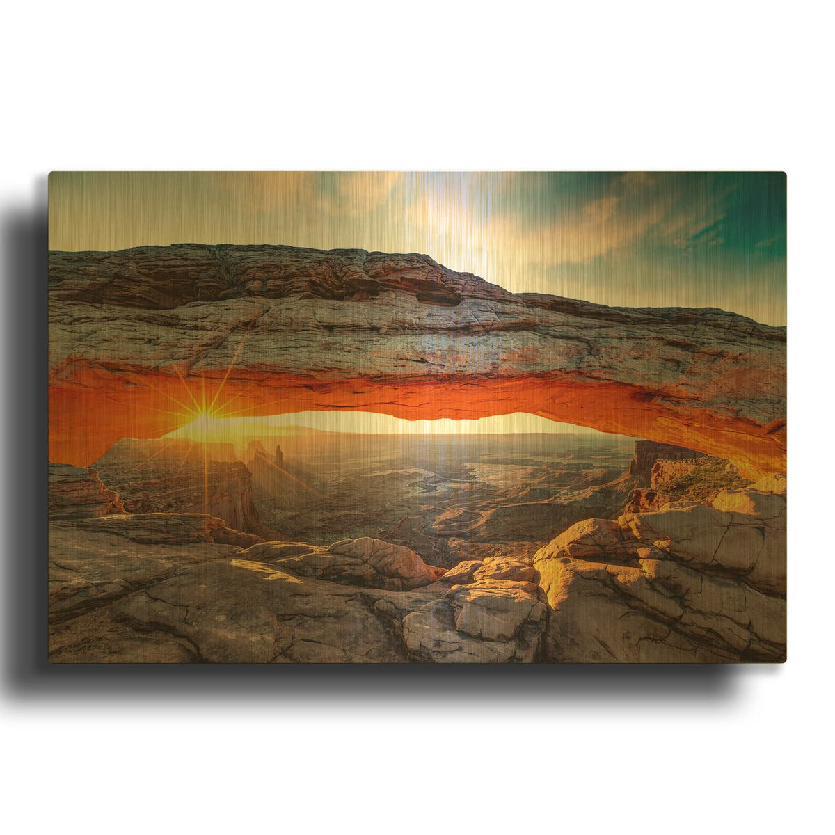'Sunset Canyon' By Luxe Gold Metal Wall Art