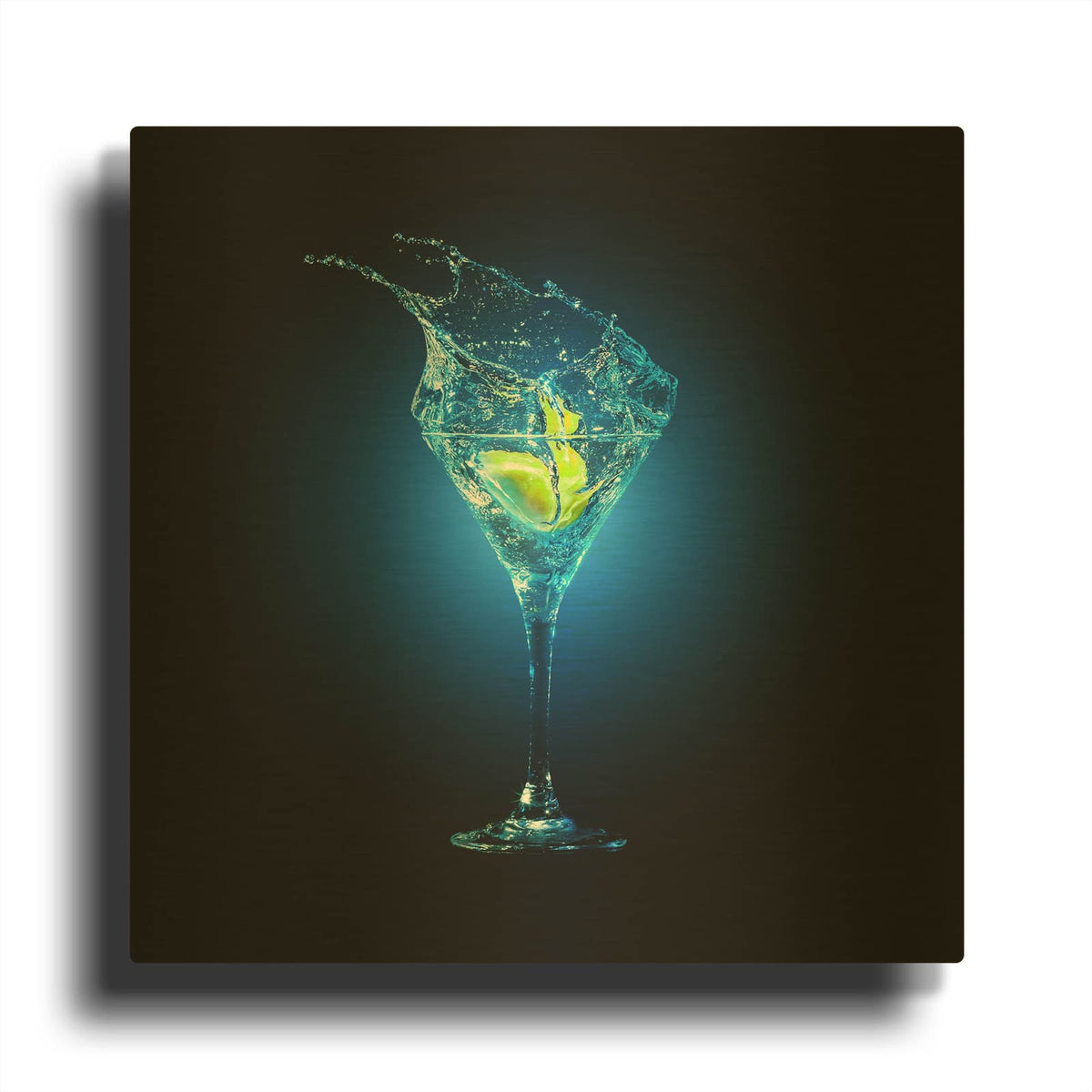 'Aviation Splash' By Luxe Gold Metal Wall Art