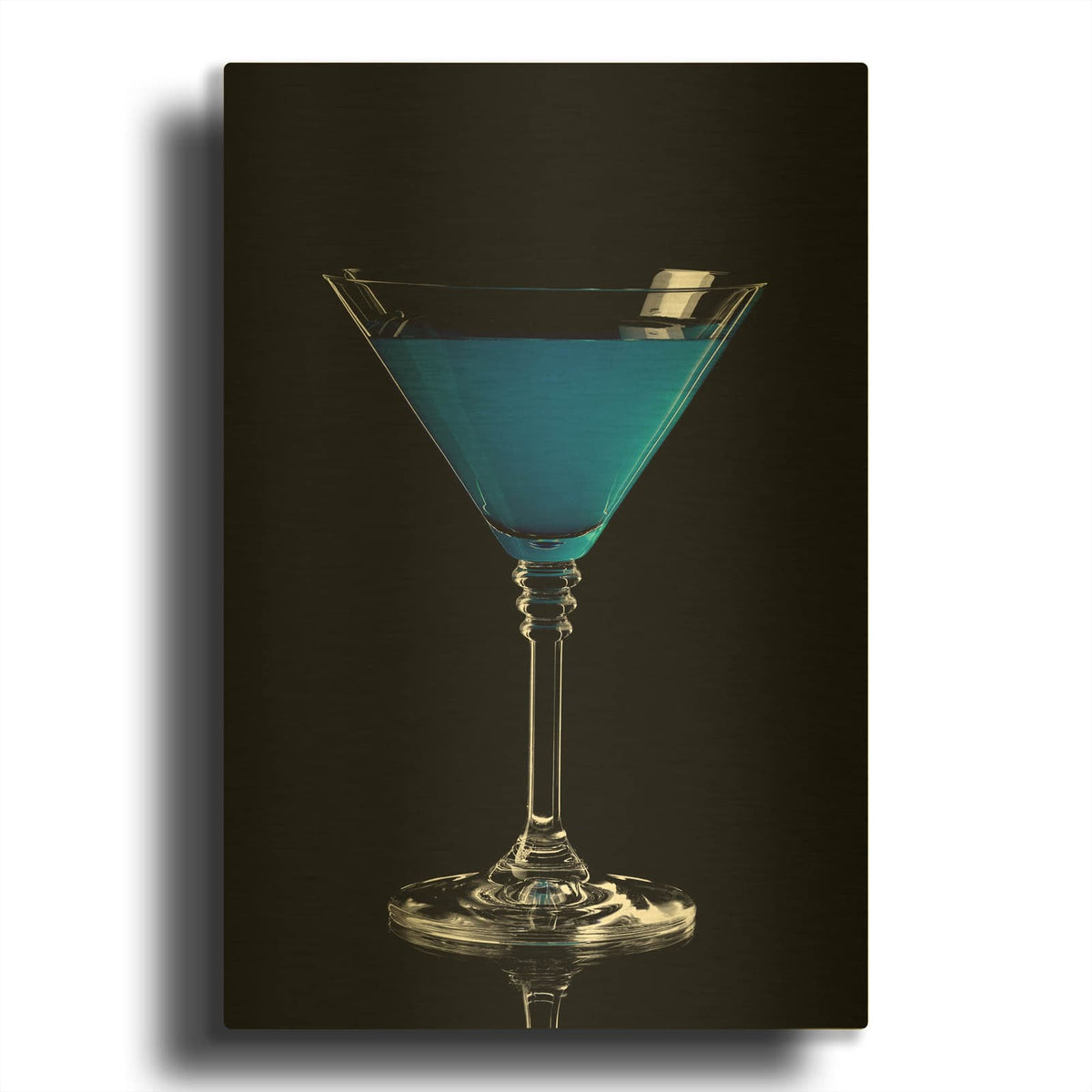'Blue Curacao' By Luxe Gold Metal Wall Art