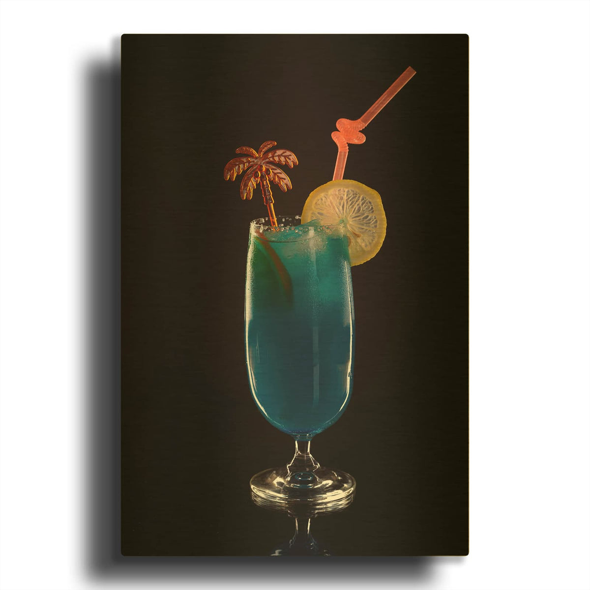 'Blue Lagoon' By Luxe Gold Metal Wall Art