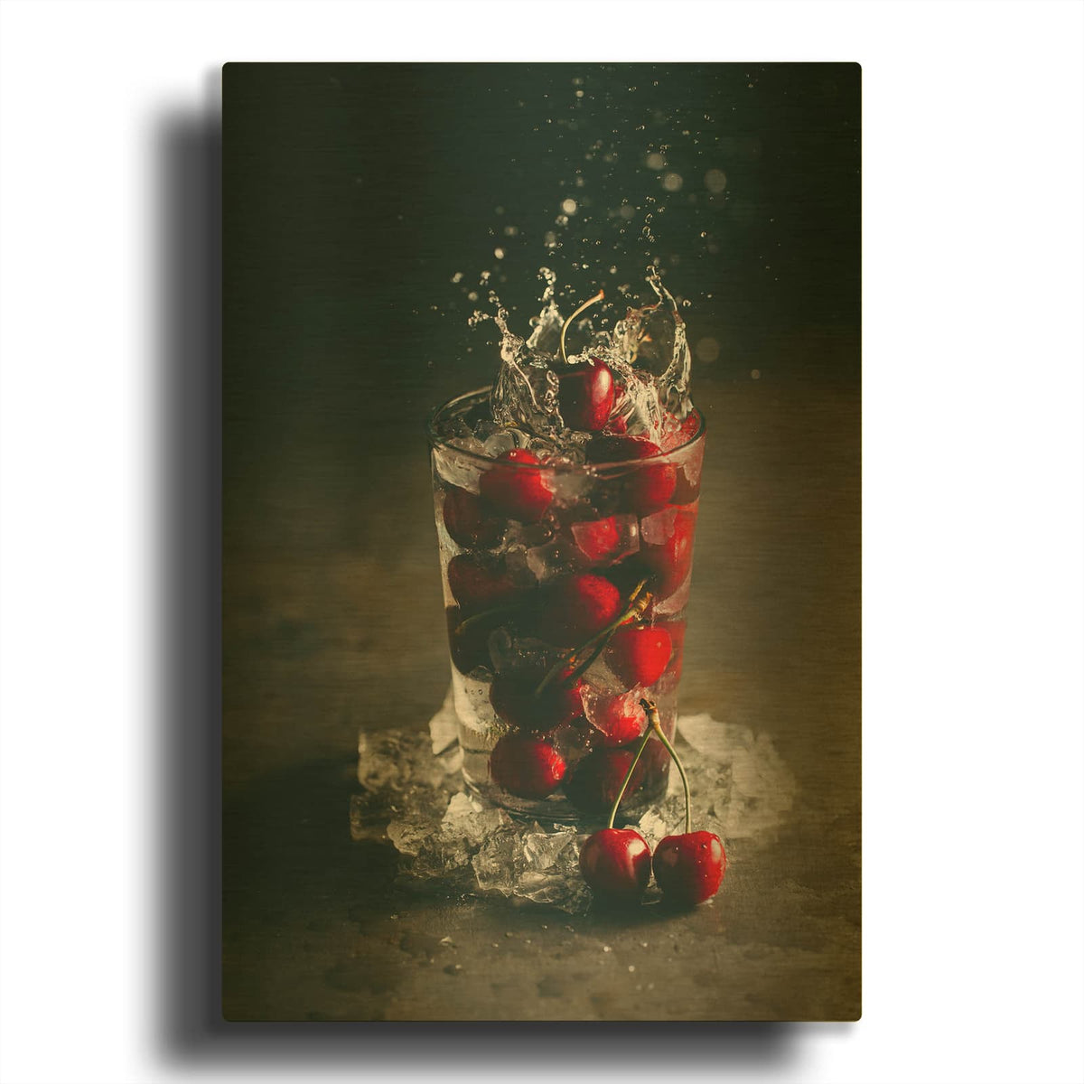 'Cherry Limeade Gin and Tonic' By Luxe Gold Metal Wall Art