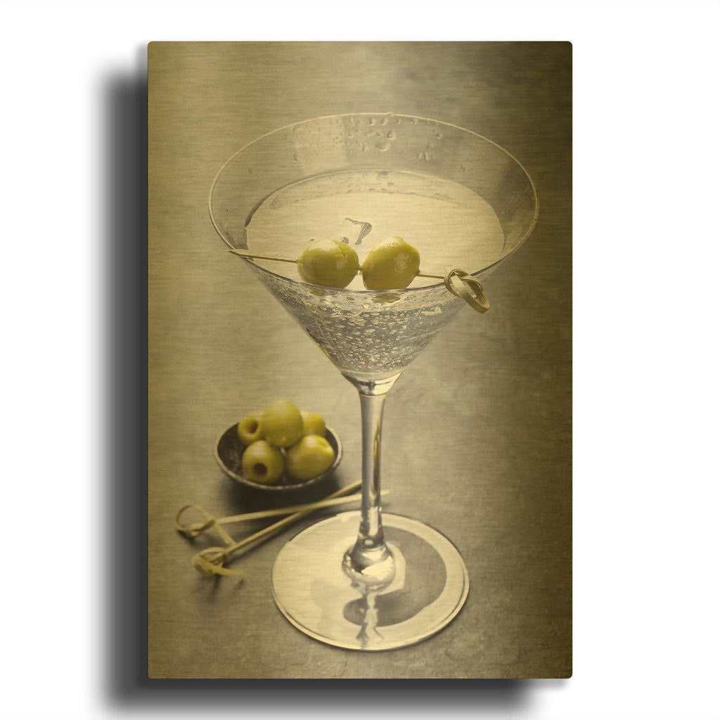 'Dirty Martini' By Luxe Gold Metal Wall Art