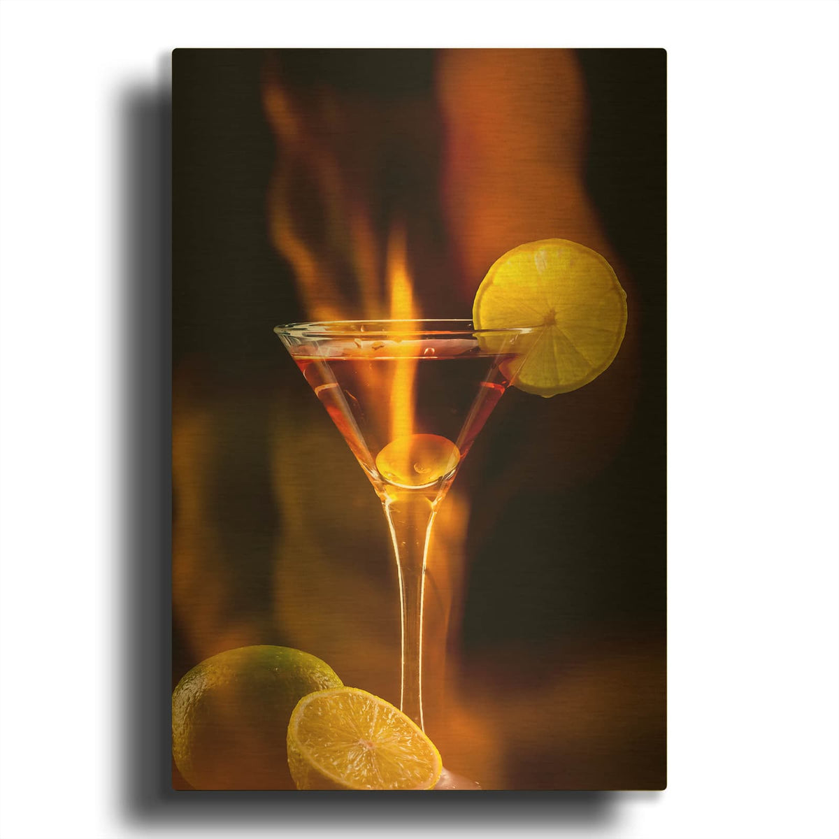 'Flamming Dr' By Luxe Gold Metal Wall Art