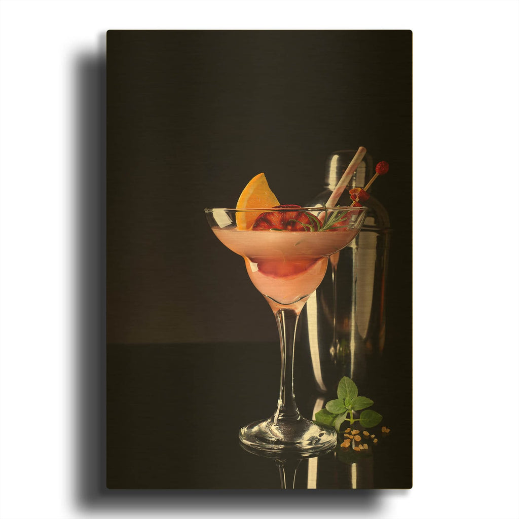 'French Daiquiri' By Luxe Gold Metal Wall Art