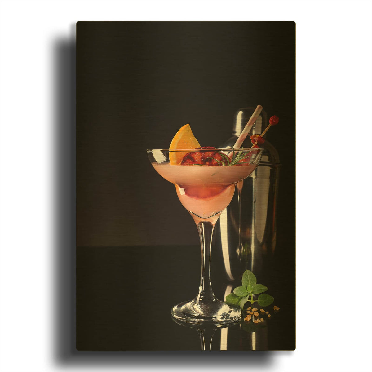 'French Daiquiri' By Luxe Gold Metal Wall Art