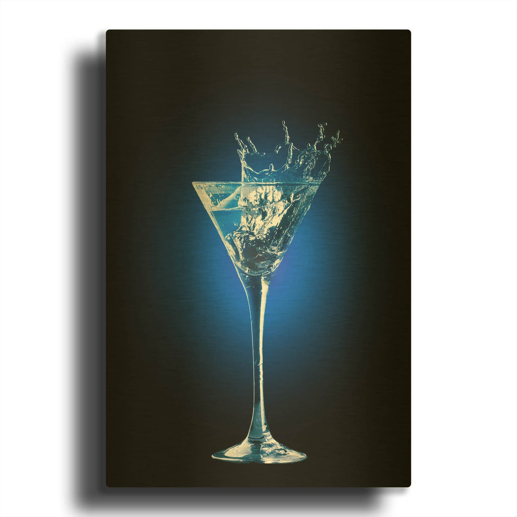 'Gin and Tonic Splash' By Luxe Gold Metal Wall Art