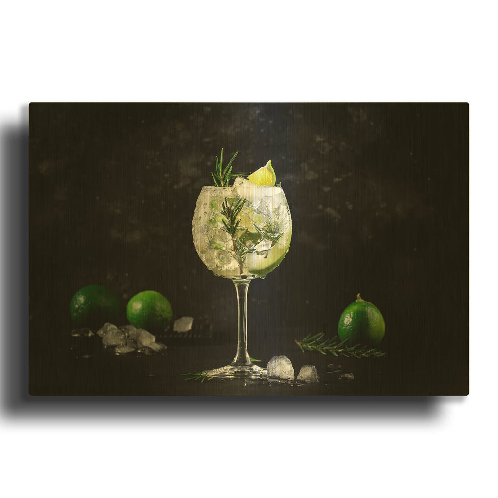 'Gin and Tonic' By Luxe Gold Metal Wall Art