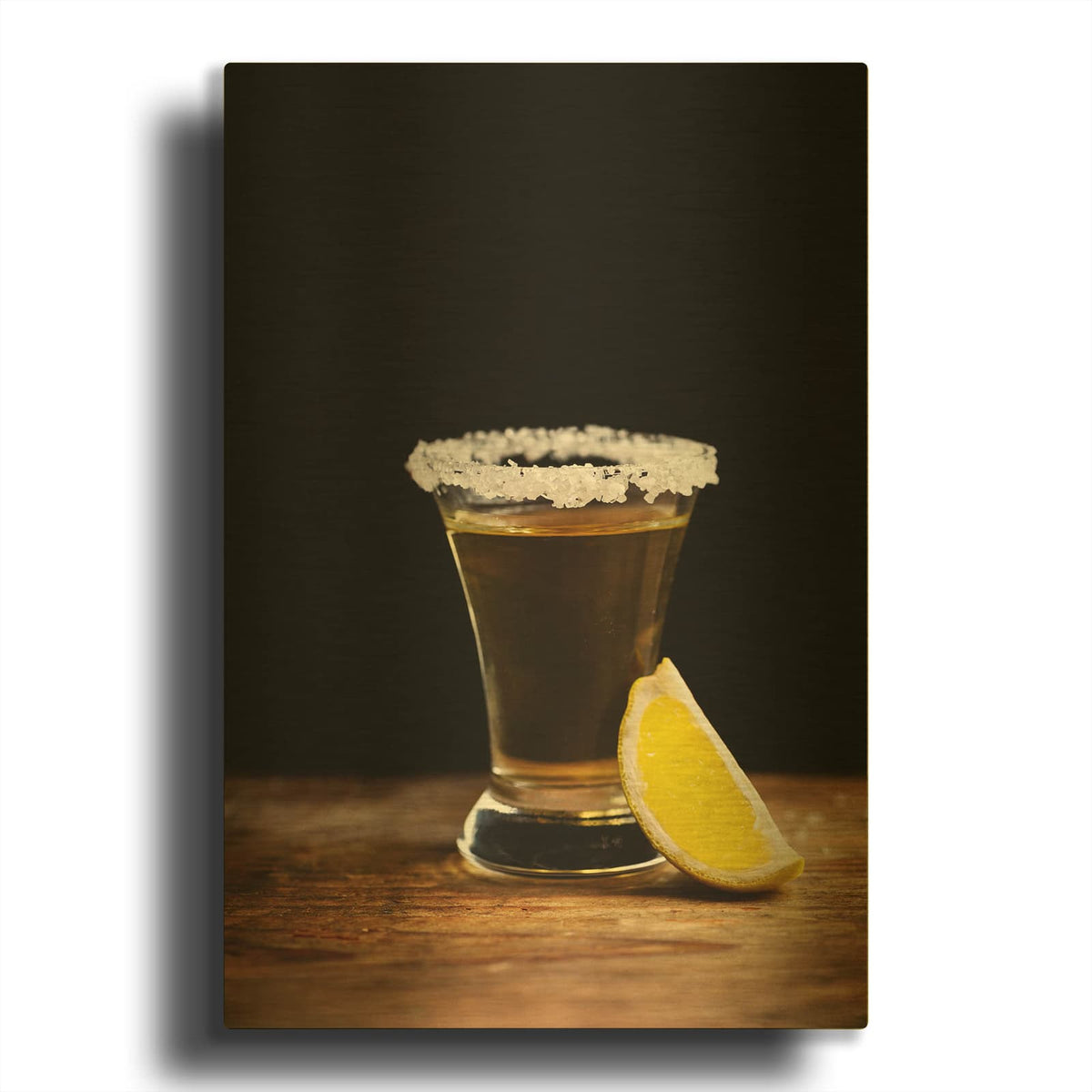 'One Tequila' By Luxe Gold Metal Wall Art